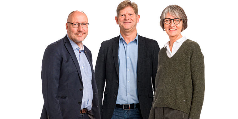 Direktionen: Jens Peter Hegelund Jensen, Flemming Juel-Nielsen og Anette Ørbæk Andersen Foto af den samlede direktion
